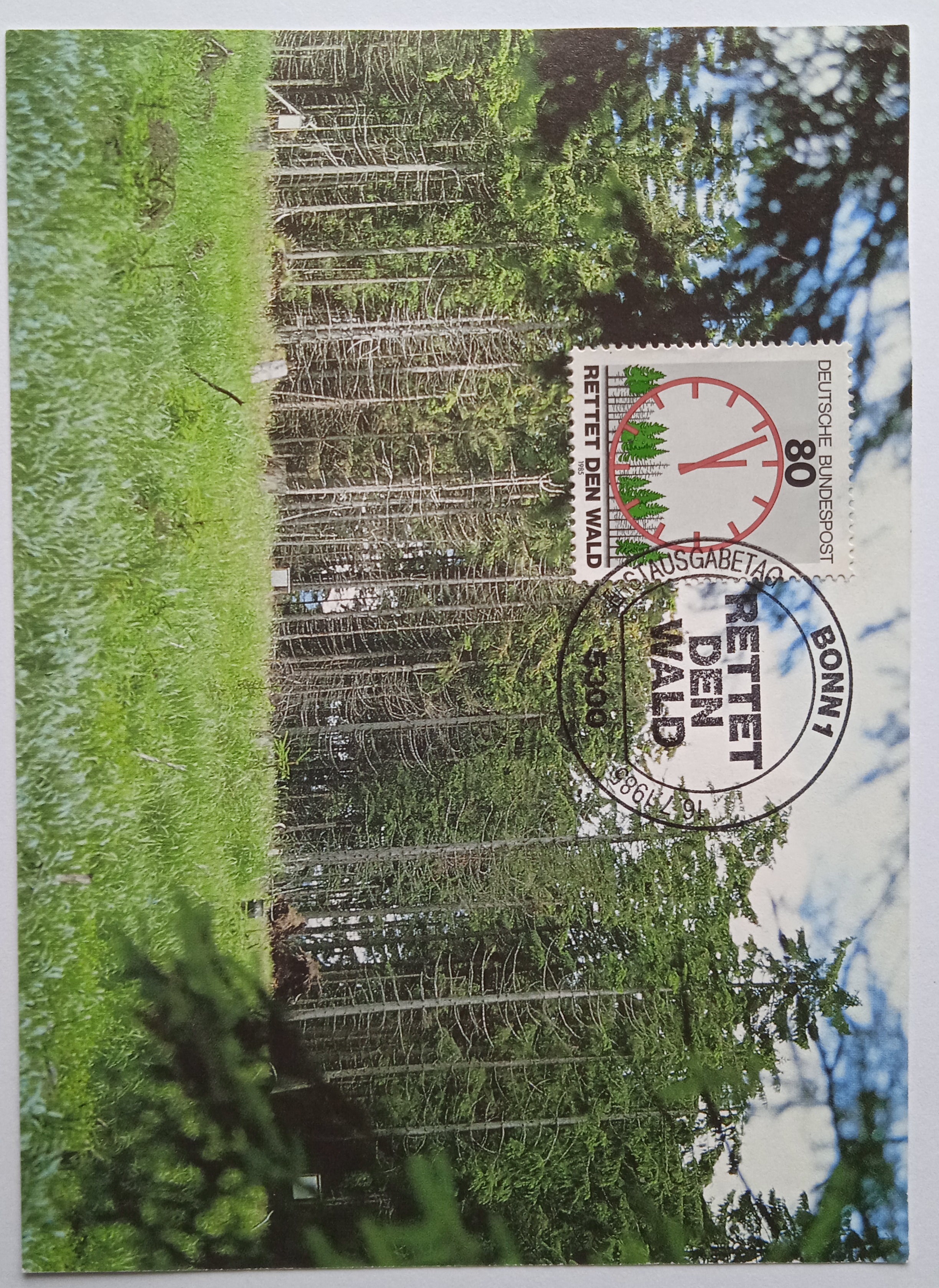 Pohlednice Německo Zachraňte les
