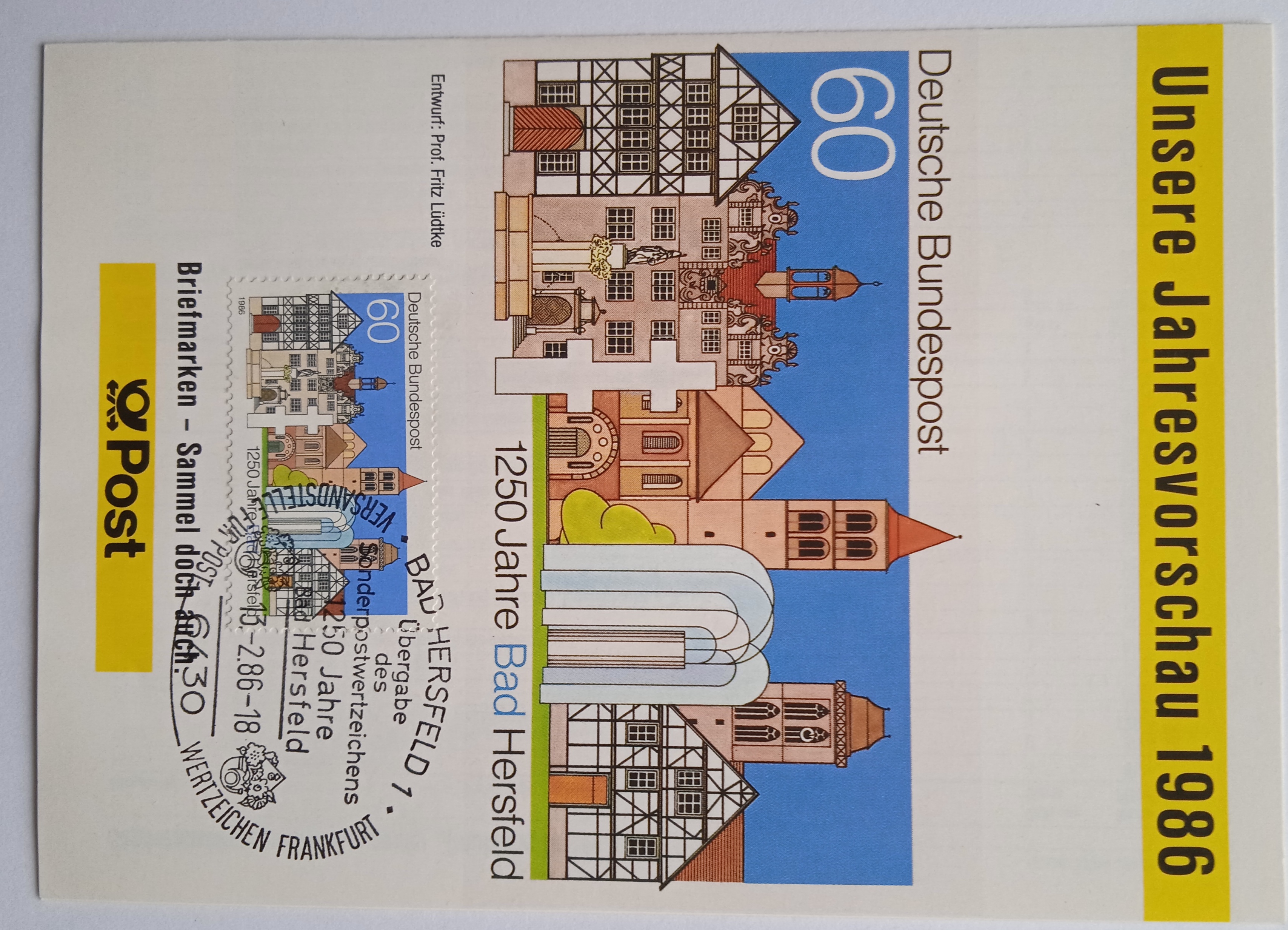 FDC leták 1250 let Bad Hersfeld