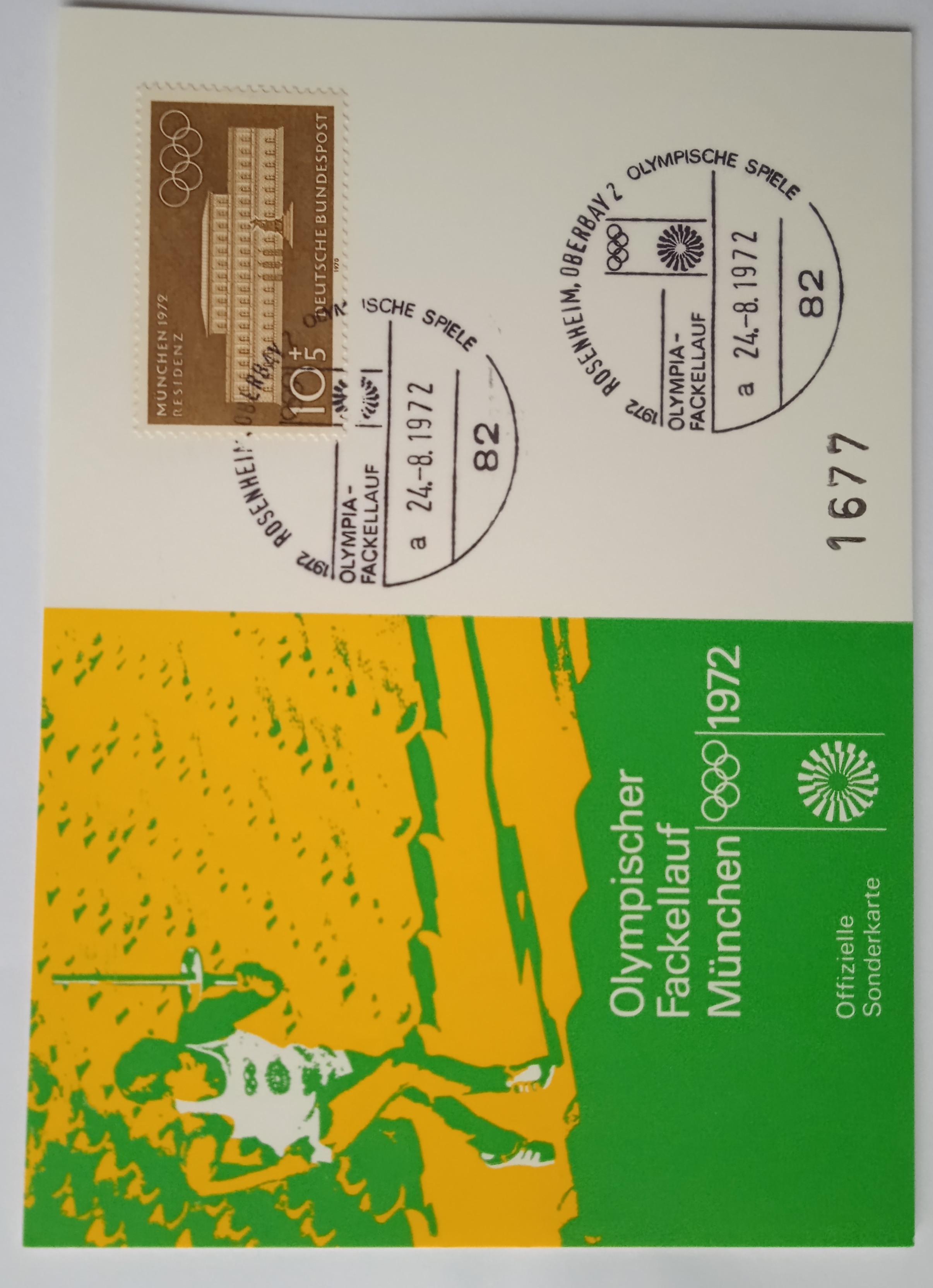 karta Olympiáda Mnichov 1972