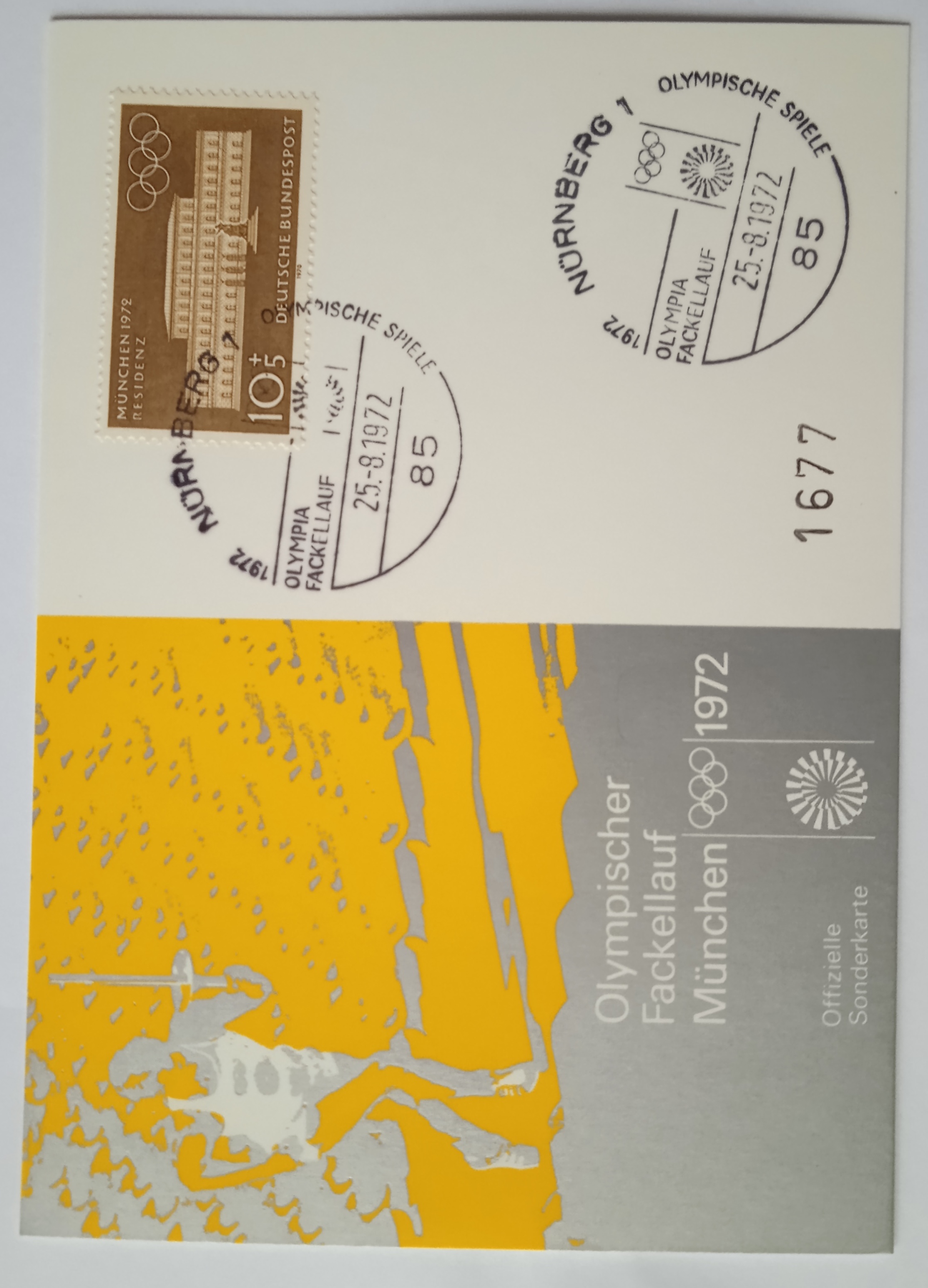 Karta Olympiáda Mnichov 1972