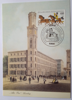 FDC pohlednice spolková pošta Hamburg