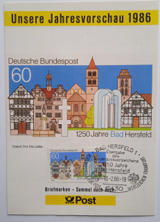 FDC leták 1250 let Bad Hersfeld