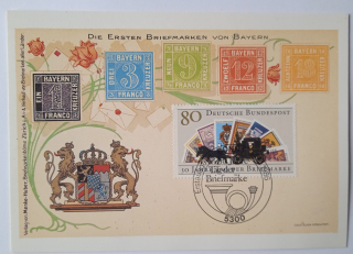 Pohlednice briefmarken von Bayern